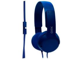 Headphone Arco Fone de Ouvido Microfone Azul Celular Tablet