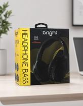Headphone Bluetooth 5.0 Bright HP558 Bass Sem Fio com Microfone Preto
