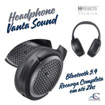 Headphone Bluetooth 5.4 Hrebos Vanta Sound HP207 Sem Fio 12h Bateria Drivers 40mm Premium