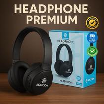 Headphone Bluetooth Over-Ear Sem Fio Premium Som Hi-Fi Bateria de Longa Duração Microfone Chamadas