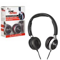 Headphone Fone De Ouvido Fio P2 Microfone Preto Kp-423 Knup