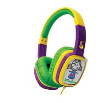 Headphone Fone De Ouvido Infantil OEX Kids Cartoon - HP302, Cards E Giz De Cera