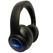 Headphone Gamer Fone Com Microfone Grave Potente Luzes Led - Gold