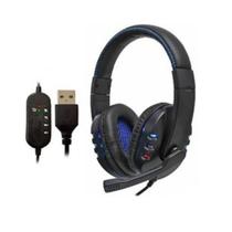 Headphone Gamer USB - HD-006, PS3, PS4, PC, Controle no Fio, Preto