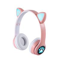 Headphone Infantil Bluetooth Bright Rosa c/ Orelhas de Gato Headphone Infantil Bluetooth Bright Rosa c/ Orelhas de Gato