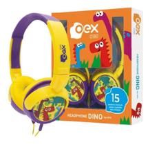Headphone Infantil Dino Oex Kids 15w Hp300 Kids