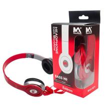 Headphone Maxmidia P2 auxiliar estéreo com controle de volume.