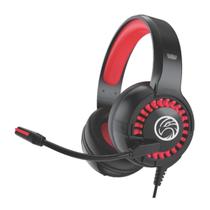 Headphone Phone Gamer K2 C/Microfone USB/P2 com Led Vermelho