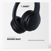 Headphone Sem Fio Bluetooth 5.3 Com Microfone e Redução de Ruído Amet Sound Max
