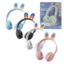 Headphone sem fio com orelhinha de coelho envio imediato