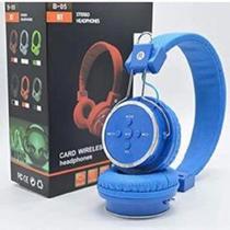 Headset B 05 B05 Fone De Ouvido Bluetooth Sem Fio Sd Fm P2 Azul