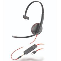 Headset Blackwire C3215 USB-C e 3.5 mm 209750-22 Plantronics - Poly