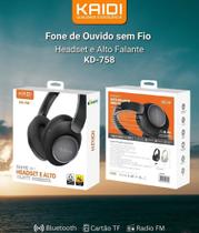 Headset Bluetooth com Alto Falante Externo, Kaidi KD-758