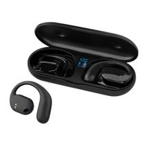 Headset Bluetooth Preto Case Display Condução Óssea para Rua Headset Bluetooth Preto Case Display Condução Óssea para Rua