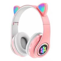 Headset Bluetooth RGB Cat Ear B-19 Rosa - Altomex