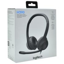 Headset c/ fio usb logitech h390 preto Headset c/ fio usb logitech h390 preto