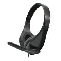 Headset C3Tech PH-340BK - Microfone giratório - USB - Cabo 1.8m - Preto