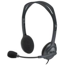 Headset com fio 3.5mm p2 logitech h111 cinza