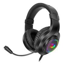 Headset com fio Gamer Redragon H260 RGB preto