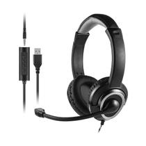 Headset Com Fio Hf600 Conexão P3 E Usb Cabo De 240cm Preto - Ph427