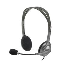 Headset com fio Logitech H111 com Microfone com Redução de Ruído e Conexão 3,5mm - 981-000612