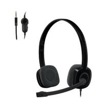Headset com fio Logitech H151 com Microfone com Redução de Ruído e Conexão 3,5mm - 981-000587