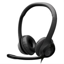 Headset com Fio Logitech H390 - USB-C - Microfone com Redução de Ruído - Controles no Cabo