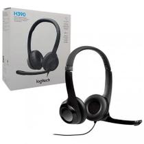 Headset com fio USB Logitech H390 Preto
