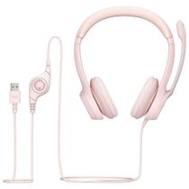 Headset Com Fio USB Logitech H390 - Rosa - 981-001280