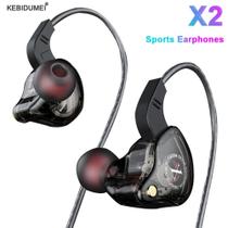 Headset com Fio X2 Esportivo de Alta Fidelidade com Graves Potentes de 3,5 mm para Celulares