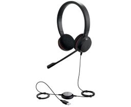 Headset Duo Estéreo Com fio USB Jabra Evolve 20 Fone de ouvido com microfone controle de chamadas cancelamento de ruído