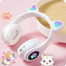 Headset Fone De Ouvido Bluetooth Led Orelha Gato Headphone - CAT EAR