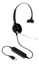 Headset Fone De Ouvido Fp360 Usb Voip Top Use Cobrancas