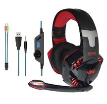 Headset Fone de Ouvido Gamer Com Fio Microfone Computador Pc Celular Notebook Plug P2 3,5mm - Knup