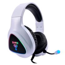 Headset Fone Gamer Branco 7.1 USB para PC RGB Jogos Isolamento Anti Ruido Snow Mount Cabo Clanm Headset Fone Gamer Branco 7.1 USB para PC RGB Jogos Isolamento Anti Ruido Snow Mount Cabo Clanm