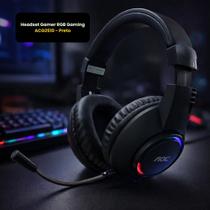 Headset Fones de Ouvido Gamer RGB Gaming ACG2510 Telescópico ajustável