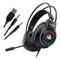 Headset Gamer 5+ X5-1000, RGB, Drivers 50mm, P2 e USB, Preto - 015-0096
