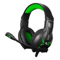 Headset Gamer Arena HGAR Efeito Surround Iluminação em LED Verde ELG - Preto