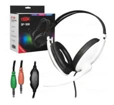 Headset Gamer com Microfone 2 P2 DF-300 Branco DEX Headset Gamer com Microfone 2 P2 DF-300 Branco DEX