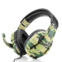 Headset Gamer com Microfone com Cancelamento de Ruído 3,5 mm Camuflado Headset Gamer com Microfone com Cancelamento de Ruído 3,5 mm Camuflado