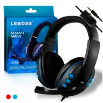 Headset Gamer com Microfone e Led Conexão P3 LEBOSS LB FN606
