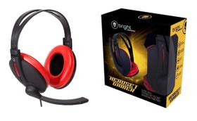 Headset Gamer Com Microfone Vermelho - Bright Gamers - 0206