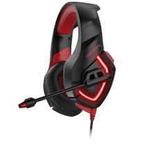 Headset Gamer DN100 Preto e Vermelho DRAXEN