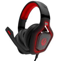 Headset Gamer Edição Especial Power Kill 7.1 Virtual Flakes Power Drivers 60mm Iluminação LED Vermelho Microfone USB Preto FLKH002 ELG