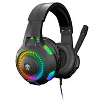 Headset Gamer EG307 Rival, LED, Drivers 40mm, USB, P3, Preto