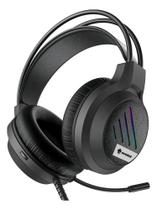 Headset Gamer Evolut Eg306, Led Rainbow, Multi Plataforma Cor Preto Luz Rainbow
