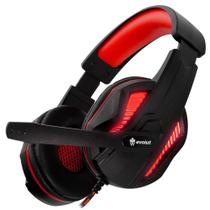 Headset Gamer Evolut Thoth, LED, Drivers 40mm, Preto e Vermelho - EG-305RD