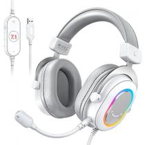 Headset Gamer Fifine H6W, 7.1 Surround, Drivers de 50mm, RGB, USB, White Headset Gamer Fifine H6W, 7.1 Surround, Drivers de 50mm, RGB, USB, White