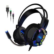 Headset Gamer Fone de Ouvido Led Rgb Som 7.1 com Microfone Estéreo Para Pc Notebook Smartphone