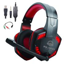 Headset Gamer Fone De Ouvido Microfone Hs884Rd Vermelho